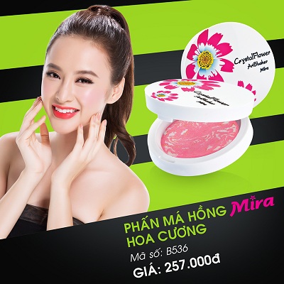 PHẤN MÁ HỒNG HOA CƯƠNG MIRA CRYSTAL FLOWER ART BLUSHER